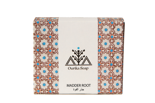 Madder Root  Organic Casablanca  Soap . Moroccan Tile  packaging