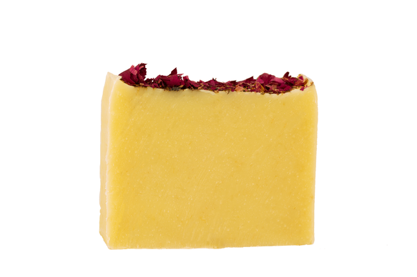 Organic Handcrafted Rose Petals chamomile  Casablanca Soap Bar. Exfoliating Natural Loofah .  